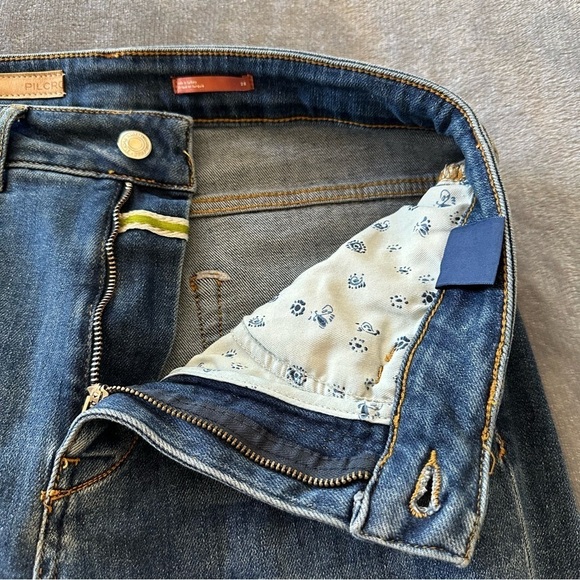 Pilcro Anthropologie Bootcut High Rise Blue Flared Jeans Size 28 - Picture 7 of 13